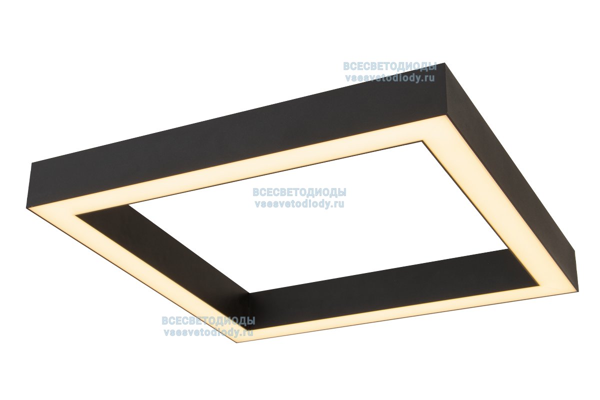 Светильник Quadro 216W, 1550 мм*4, 3000К, с протоколом управления Dali, черный, накладной, IP 40